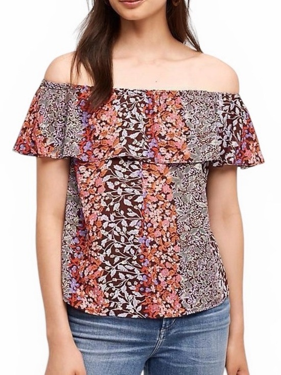 Anthropologie Tops - Maeve Floral Print Off The Shoulder Top Size S
